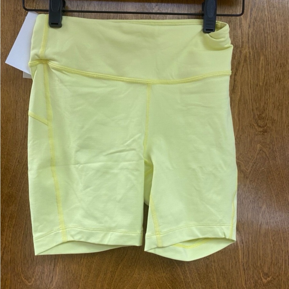 Outdoor Voices Light Yellow Bike Shorts NWT